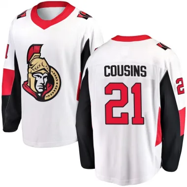 Breakaway Nick Cousins White Ottawa Senators Away Jersey - Men's