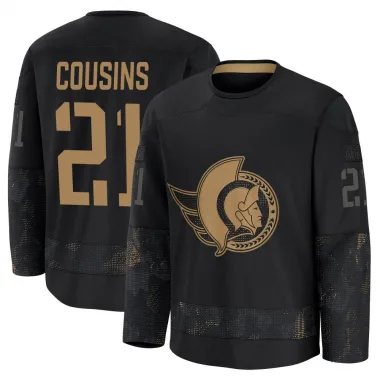 Premium Nick Cousins Black Ottawa Senators 2024 Military Appreciation Practice Jersey - Men's